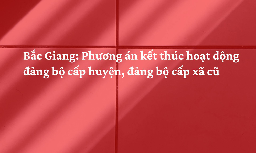 Bắc Giang: Phương án kết thúc hoạt động đảng bộ cấp huyện, cấp xã cũ